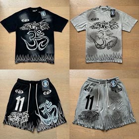 Fashion short-sleeved shorts suit-1636